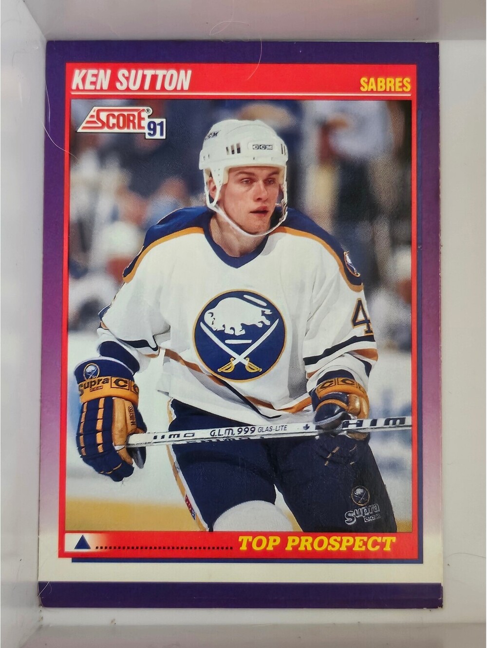 1991 Score #393 Ken Sutton "Top Prospect"! Buffalo Sabres - NHL Hockey